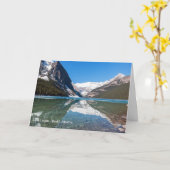 Reflection on Louise - Banff np(カナダ) カード (黄色い花)