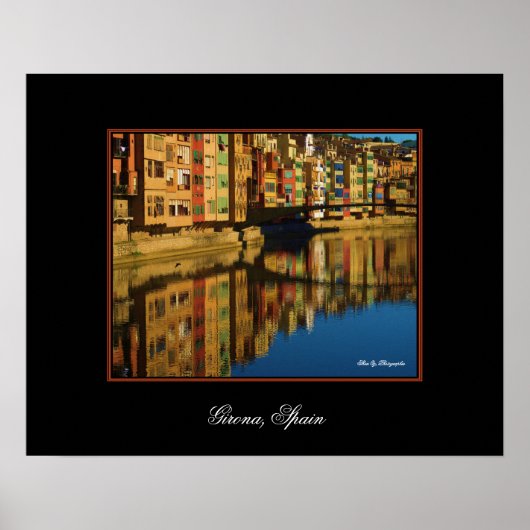 Reflections カラフル in Girona, Spain Poster ポスター (正面)
