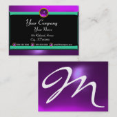 REFLECTIONS 2アメジストモノグラムパープルブラック・グリーン 名刺 (正面/裏面)