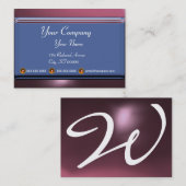 REFLECTIONS 2アメジストモノグラムホワイトブルーパープル 名刺 (正面/裏面)