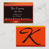 REFLECTIONS 2 AGATEモノグラム黒オレンジ 名刺 (正面/裏面)