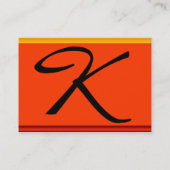 REFLECTIONS 2 AGATEモノグラム黒オレンジ 名刺 (裏面)