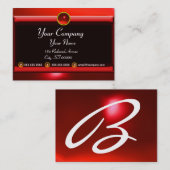 REFLECTIONS 2 RUBYモノグラム白黒赤 名刺 (正面/裏面)