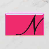 REFLECTIONS 2 RUBYモノグラム黒の赤い黄色のピンク 名刺 (裏面)