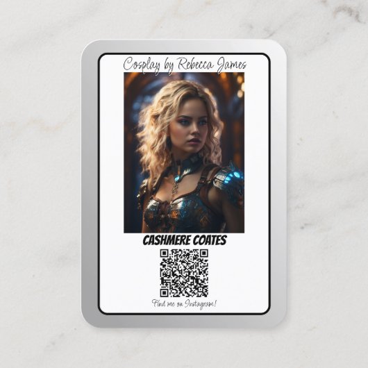 Reflections 4 Cosplay Cards Coscards | QR Code 名刺 (裏面)