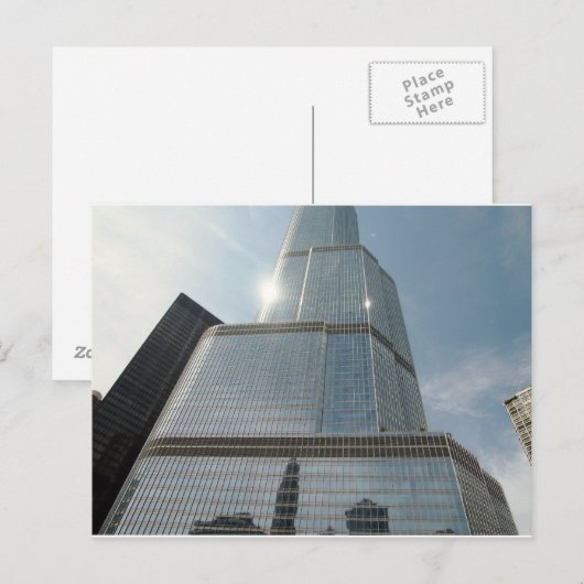 Reflections in Blue、シカゴ、IL ポストカード (正面/裏面)