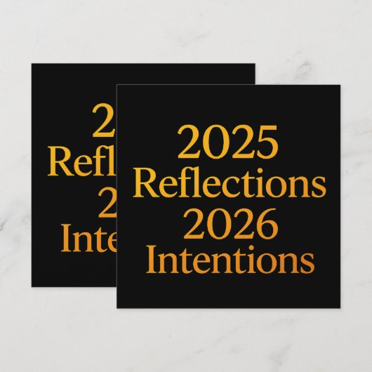 Reflections Intentions 2026 Gold Goal Planner  シーズンカード (正面/裏面)