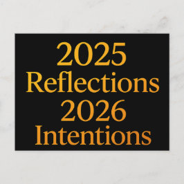 Reflections Intentions 2026 Gold Goal Planner  シーズンポストカード