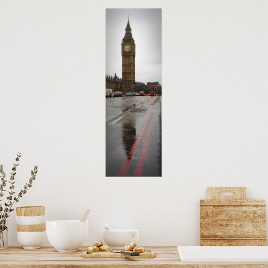 Reflections of Big Ben - London Poster ポスター (キッチン)