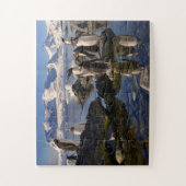 Reflections of Gentoo Penguins in Antarctica ジグソーパズル (縦)