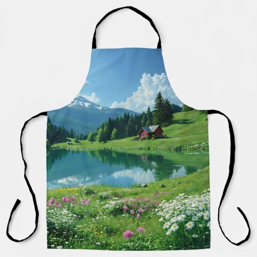 Reflections of Home – 湖とコテージ エプロン (正面)
