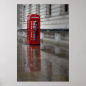 Reflections on a Red Phone Box - London Poster ポスター (正面)