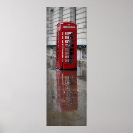 Reflections on a Red Phone Box - London Poster ポスター (正面)