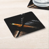 Reflections on Big Ben - Coaster スクエアペーパーコースター (アングル)