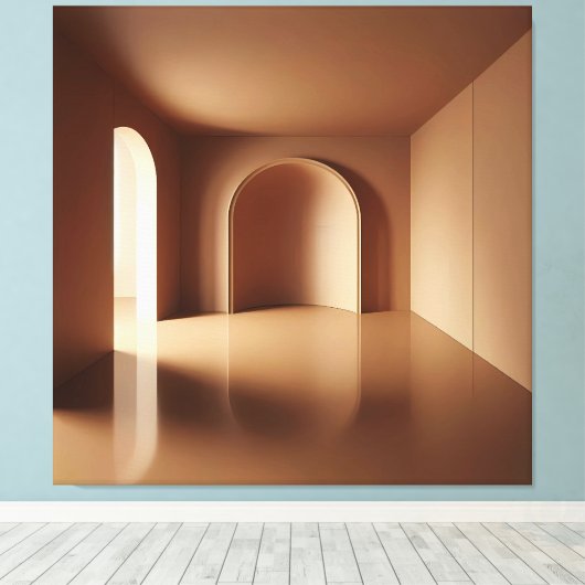 Reflective Arch Space キャンバスプリント (インサイチュ (ウッドフロア))