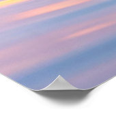 Reflective Blue Heart in Water at Sunset  ポスター (角)