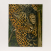 Reflective Jaguar – Serene Wildlife Art Print ジグソーパズル (縦)