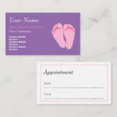 Reflexologistのアポイントメントの名刺 予約カード (正面/裏面)