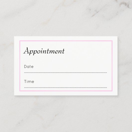 Reflexologistのアポイントメントの名刺 予約カード (裏面)