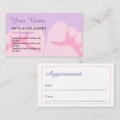 Reflexologistのアポイントメントの名刺 予約カード (正面/裏面)