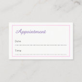 Reflexologistのアポイントメントの名刺 予約カード (裏面)