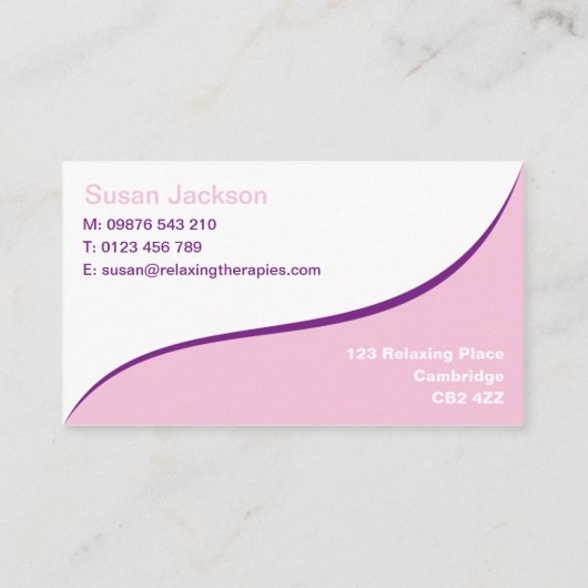 Reflexologistの名刺 名刺 (裏面)