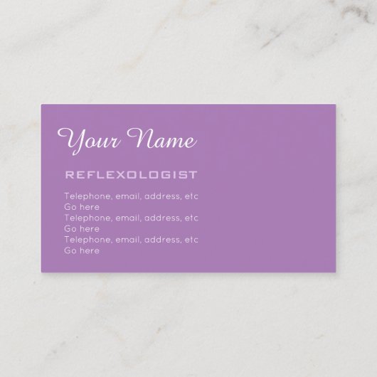 Reflexologistの名刺 名刺 (裏面)
