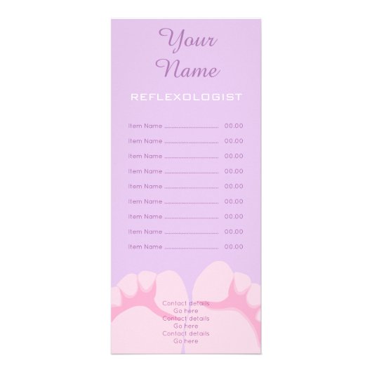 Reflexologistの棚カード ラックカード (正面)