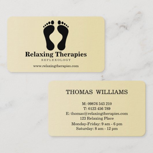 Reflexology 名刺 (正面/裏面)