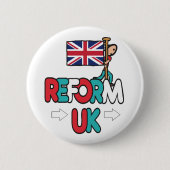 Reform UK 缶バッジ (正面)