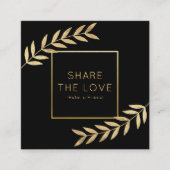 Refrend Gold Foil Leaf参照サロン スクエア名刺 (正面)