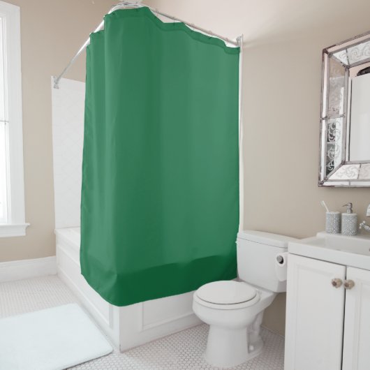 Refreshing Dark Green Curtain for a Modern Bathroo シャワーカーテン (インサイチュ)