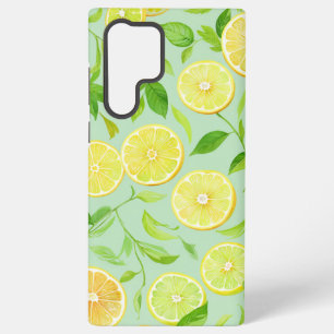 Refreshing Lemon Botanical Phone Case Samsung Galaxy S22 Ultraケース