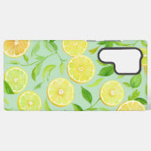 Refreshing Lemon Botanical Phone Case Samsung Galaxyケース (裏面横)