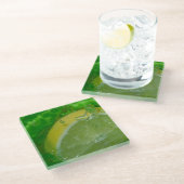 Refreshing Lemon Splash  ガラスコースター (アングル)
