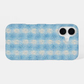 Refreshing Light Blue Floral Texture Phone Case iPhone 16ケース (裏面横)