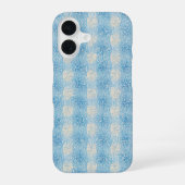 Refreshing Light Blue Floral Texture Phone Case iPhone 16ケース (裏面)