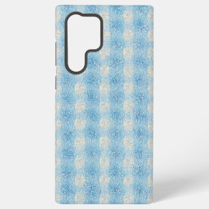 Refreshing Light Blue Floral Texture Phone Case Samsung Galaxy S22 Ultraケース