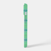 Refreshing Mint Green Geometric Pattern Phone Case iPhone 15ケース (左側面)