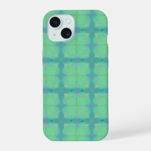 Refreshing Mint Green Geometric Pattern Phone Case iPhone 15ケース