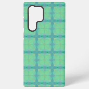 Refreshing Mint Green Geometric Pattern Phone Case Samsung Galaxy S22 Ultraケース
