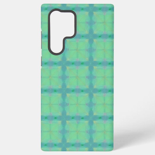 Refreshing Mint Green Geometric Pattern Phone Case Samsung Galaxyケース (裏面)