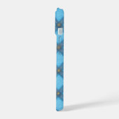 Refreshing Turquoise Plaid Phone Case iPhone 15ケース (左側面)