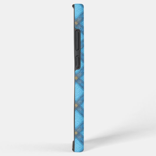 Refreshing Turquoise Plaid Phone Case Samsung Galaxyケース (右側面)