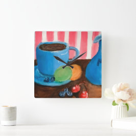 Refreshments スクエア壁時計