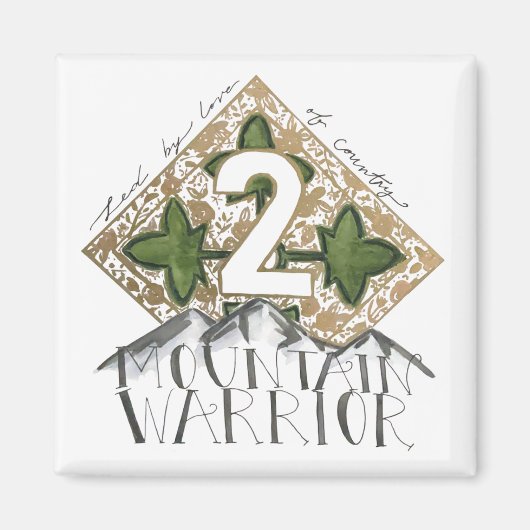 Refridgerator Magnet, Fort Carson Military 4ID マグネット (正面)