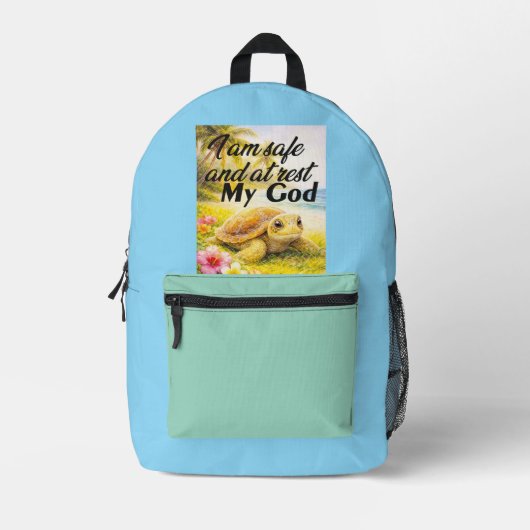 Refuge in Grace プリントバックパック (正面)