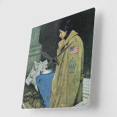 Refugee Thanksgiving スクエア壁時計 (傾斜)