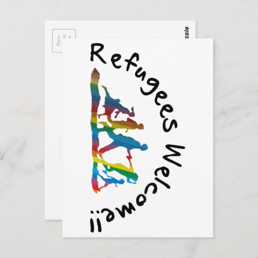 Refugees Welcome ポストカード (正面/裏面)