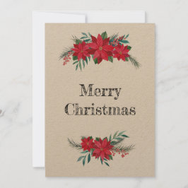 Refugio de invierno de Poinsettias シーズンカード